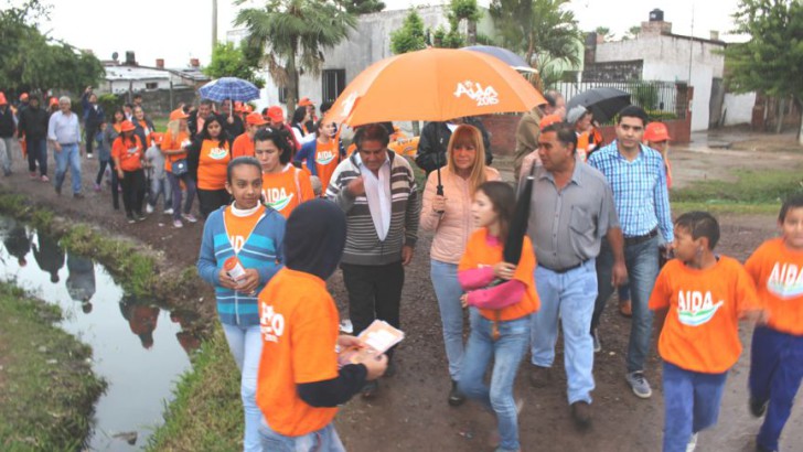 Aunque con lluvia, los militantes acompañaron la caminata de Vamos Chaco en Puerto Vilelas