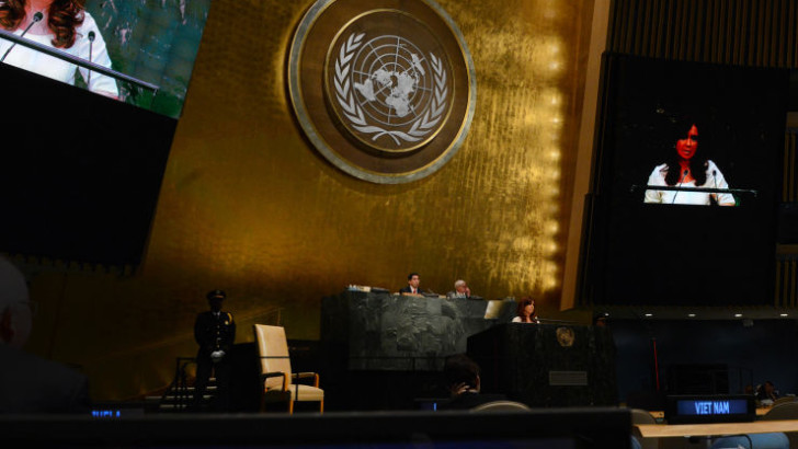 CFK en la ONU: “Las finanzas no pueden seguir manejando la política”