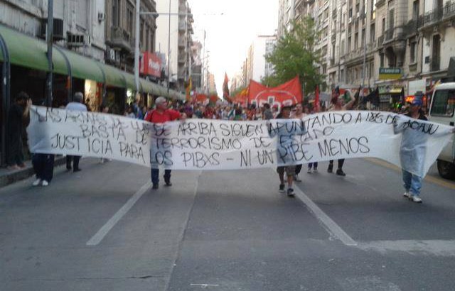 El Caso Ángel Verón, presente en sendas manifestaciones en varias provincias