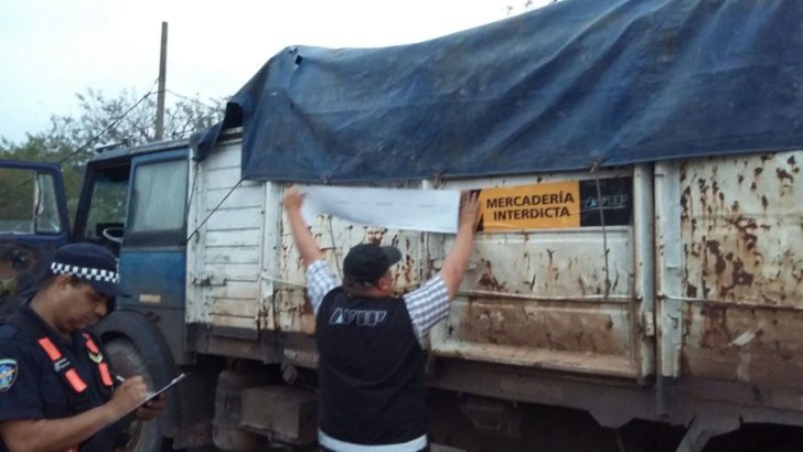 La Caminera interceptó un camión que transportaba maíz a granel de manera ilegal