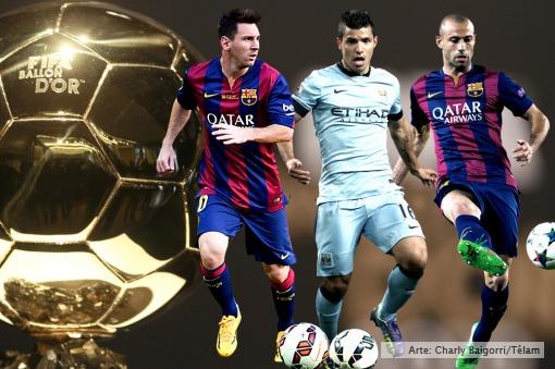 Messi, Agüero y Mascherano fueron nominados al Balón de Oro