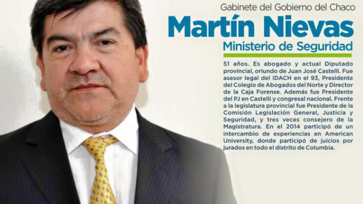 Peppo anunció que el titular del flamante Ministerio de Seguridad será Martín Nievas