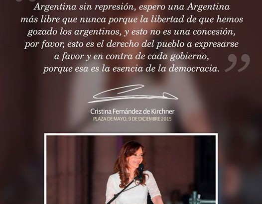 Cristina recordó sus dichos contra la censura y a favor de la libertad de expresión