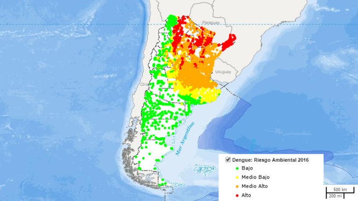 Mapa del dengue: varias localidades del Chaco entre los lugares con mayor riesgo