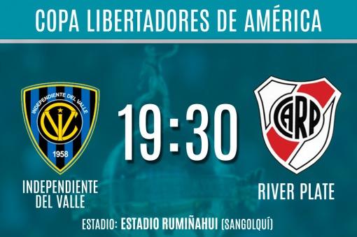 River visita a Independiente del Valle en Ecuador por los octavos de Copa