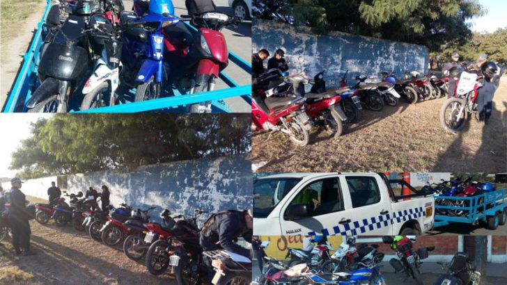 Policía Caminera: en un destacado accionar lograron incautar 27 motos