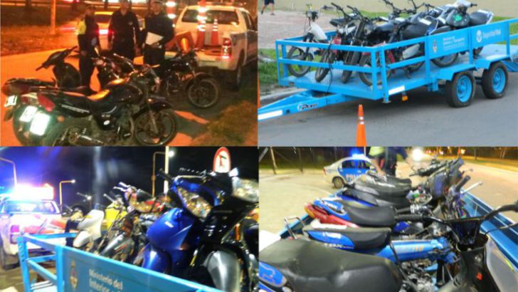 Megaoperativo de la Caminera: 40 motos secuestradas en toda la provincia