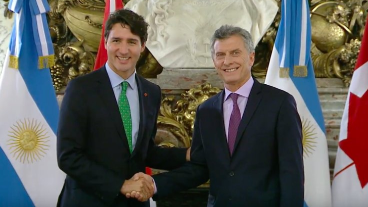 Macri y el primer ministro de Canadá acordaron cooperar en comercio, minería y refugiados