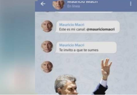 Macri mostró su nueva cuenta… en Telegram