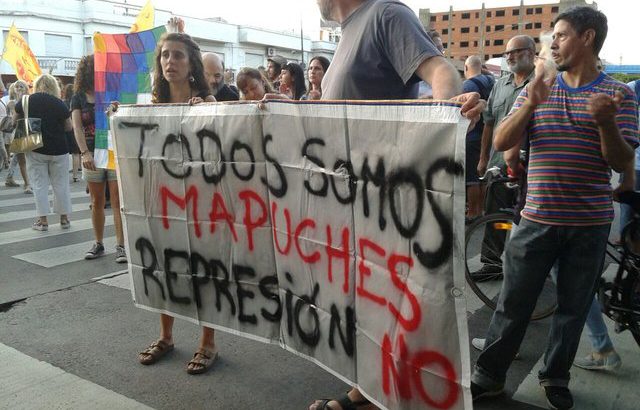 Protestaron en la Quinta de Olivos por la represión a los mapuches