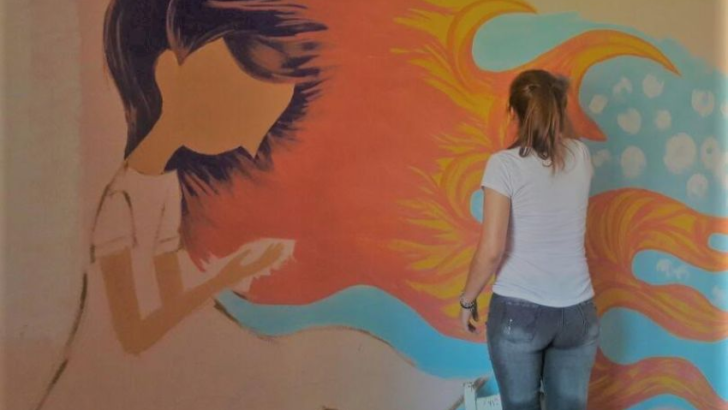 Con murales, refuerzan el mensaje contra la violencia de género