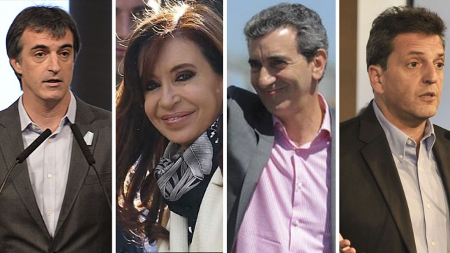Cristina Kirchner, Esteban Bullrich, Massa y Randazzo, los principales precandidatos a senadores en Provincia