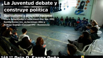Sáenz Peña: la Juventud Peronista y La Cámpora convocan a charla debate