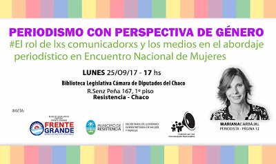 Mariana Carbajal abordará el Periodismo con perspectiva de género en Resistencia