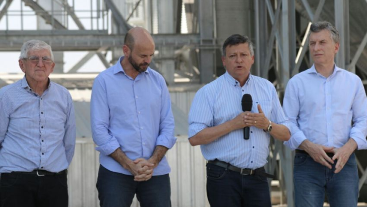 Peppo y Macri inauguraron una planta de acopio de granos y oleaginosos