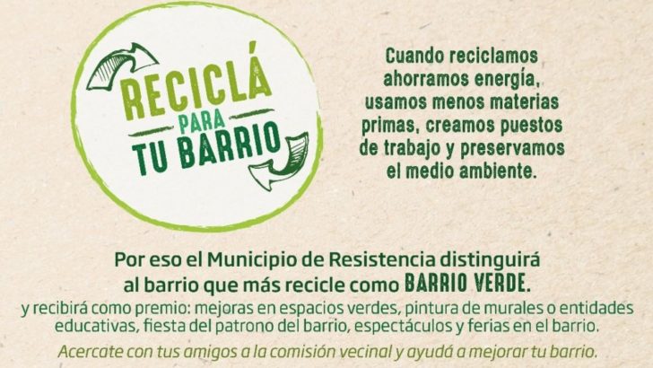 Reciclá para tu Barrio: el Municipio alista el inicio del concurso