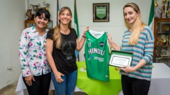 Voley: Hindú reconoció a la deportista Rocío Rivas, iniciada en el club y capitana del equipo ganador de la liga argentina