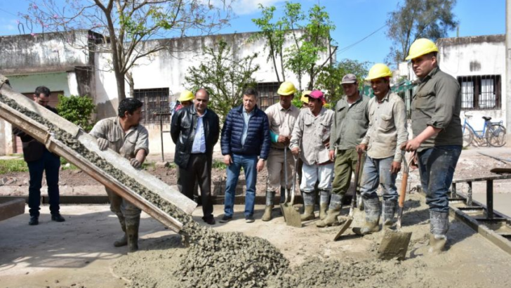 Villa Ángela: constataron el avance de obras de pavimento
