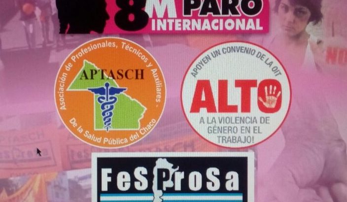Aptasch se suma al Paro Internacional de Mujeres y convoca a movilización