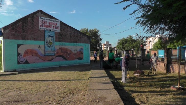 Concejo: el Equipo Hábitat puso en condiciones la escuela 68 del Llaponagat