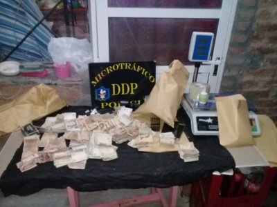 Barranqueras: secuestran cocaína, dinero y una balanza