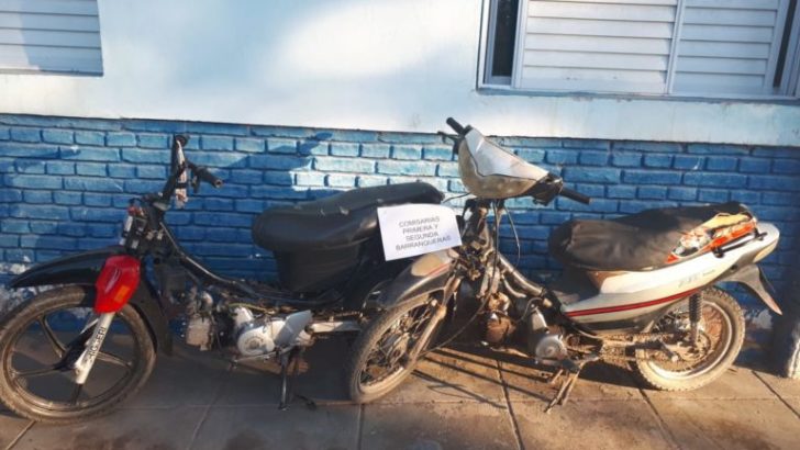Barranqueras: Recuperaron dos motos robadas