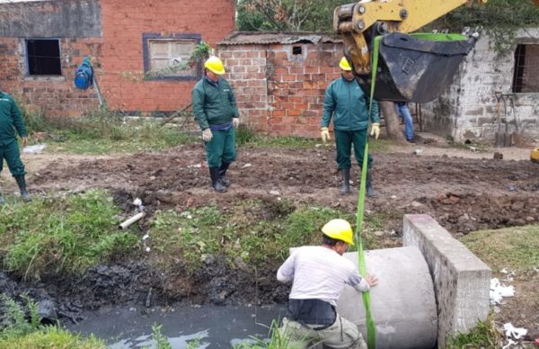 Concejo: Equipo Hábitat trabajó en Villa Prosperidad en el saneamiento de desagües