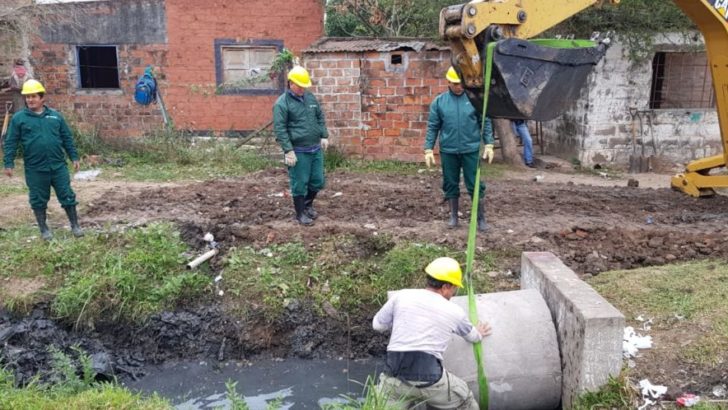 Concejo: Equipo Hábitat trabajó en Villa Prosperidad en el saneamiento de desagües