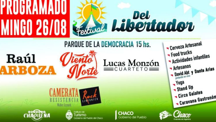 El Festival del Libertador se pospuso para el próximo domingo