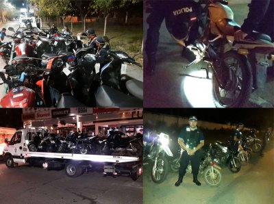 Secuestraron más de 100 motocicletas durante el fin de semana