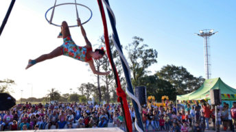 Chaque El Circo presentó su tercera función en la Plaza de la Integración