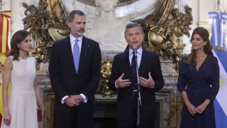 Macri recibió a los reyes de España en la Casa Rosada