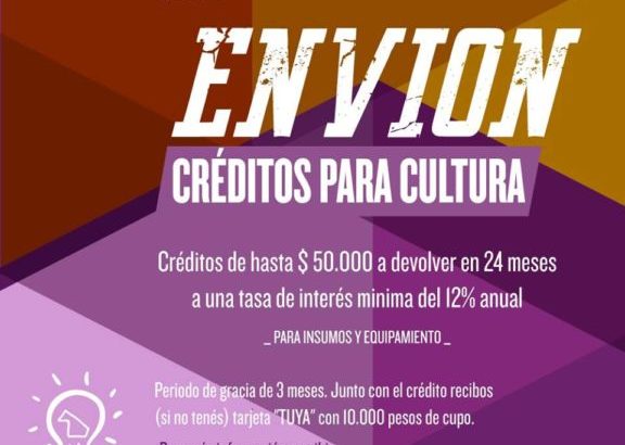 Créditos de hasta 50 mil pesos para emprendimientos culturales