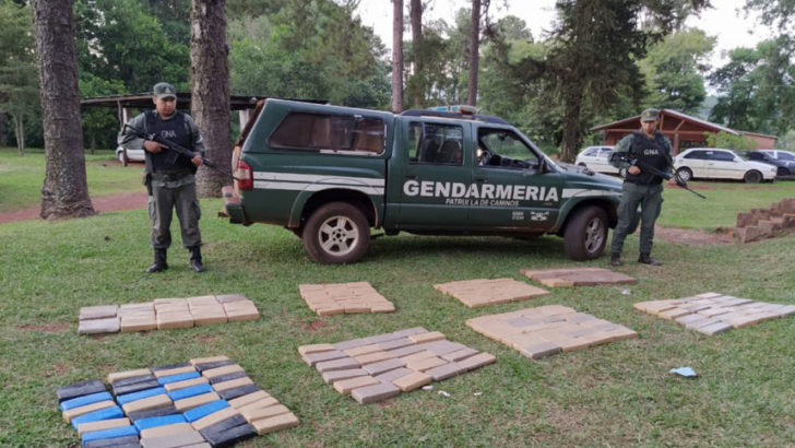 Misiones: 800 kilos de marihuana abandonados en el monte
