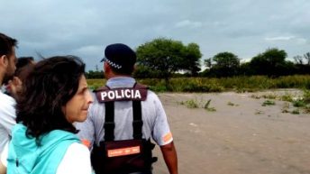 Ministra de seguridad y subjefe de Policía recorren las localidades afectadas por la lluvia