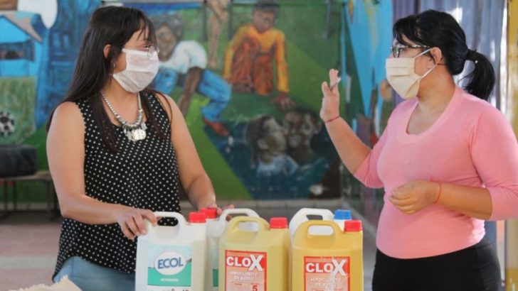 Entregaron kits esenciales de limpieza a cuatro centros comunitarios