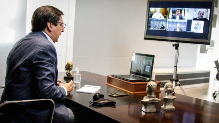 Martínez compartió una videoconferencia con Rodríguez Larreta para analizar acciones y protocolos para la post pandemia