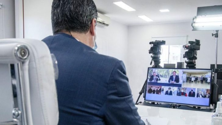 Capitanich presentó el Hospital Modular en videoconferencia con otras inauguraciones en el resto del país