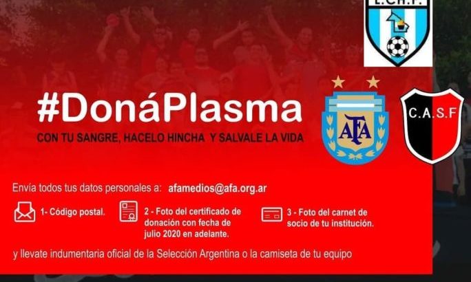 El club atlético San Fernando llama a la solidaridad bajo el lema “Dona Plasma”