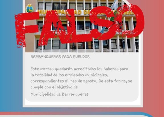 Barranqueras: el Municipio desmiente y repudia accionar mediático que difundió malintencionadamente cronograma de pagos