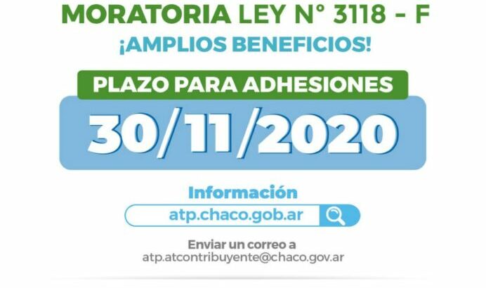 Chaco: el lunes vence el plazo para adherirse a la moratoria excepcional por deudas con la ATP