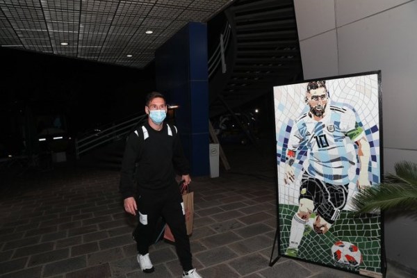 Messi llegó a la Argentina