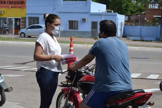 Barranqueras: el Municipio realizó una jornada de “Concientización Vial” en la rotonda de Villa Monona