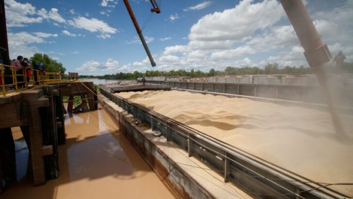 Puerto Barranqueras: 12 mil toneladas de soja dieron inicio a la reactivación de embarques