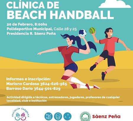 Clínica de Beach Handball en Sáenz Peña
