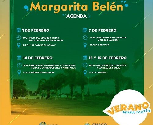 Verano para todos: Margarita Belén continúa con sus propuestas de febrero