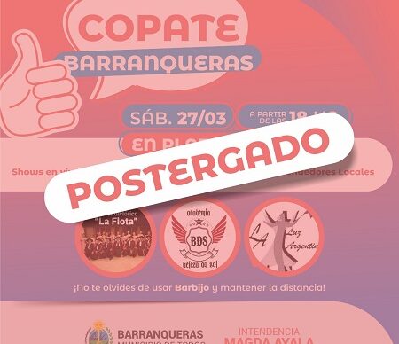 Barranqueras: el municipio informa la suspensión de la “Feria de Reventa y Usados” y " Copate Barranqueras"