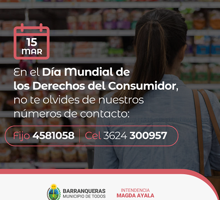Barranqueras: en el día de los Derechos del Consumidor, el municipio recuerda los números disponibles para la comunidad