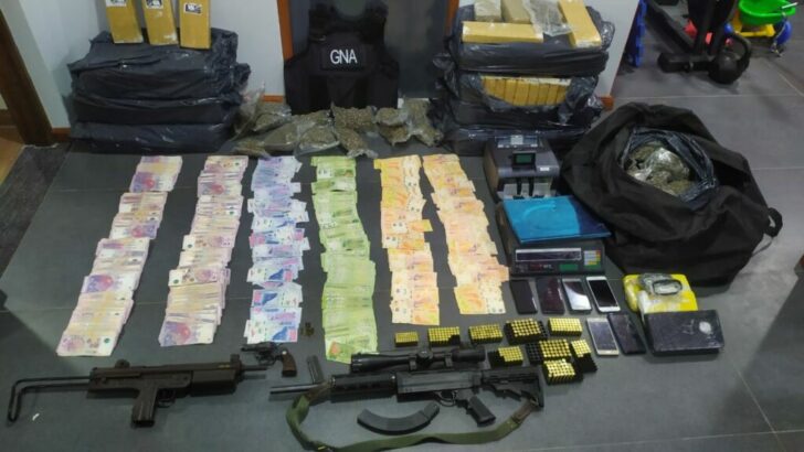 Golpe al Narcotráfico: Gendarmería secuestró más de 176 kilos de marihuana, más de 3 kilos de cocaína y armas de fuego