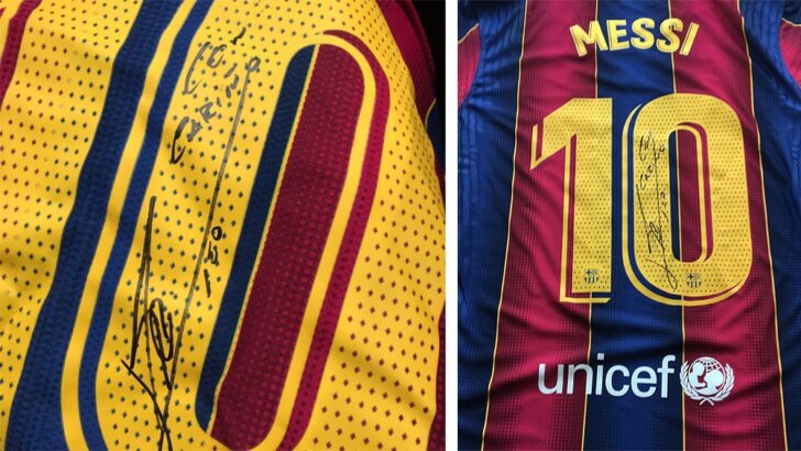 Messi le regaló tres camisetas a los directivos de la farmacéutica que donó 50 mil vacunas a la Conmebol